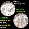 Image 1 : 1943-d Mercury Dime 10c Grades GEM+ FSB
