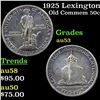 Image 1 : 1925 Lexington Old Commem Half Dollar 50c Grades Select AU