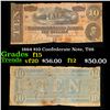 Image 1 : 1864 $10 Confederate Note, T68 Grades f+