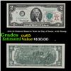 Image 1 : 1976 $2 Federal Reserve Note 1st Day of Issue, with Stamp Grades Gem CU