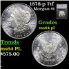 Image 1 : 1878-p 7tf Morgan Dollar $1 Graded ms64 pl By SEGS
