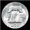 Image 3 : 1962-p Franklin Half Dollar 50c Grades Choice+ Unc