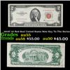 Image 1 : 1953C $2 Red Seal United States Note Key To The Series Grades Choice AU