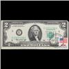 Image 2 : 1976 $2 Federal Reserve Note 1st Day of Issue, with Stamp Grades Choice AU/BU Slider