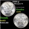 Image 1 : 1886-p Morgan Dollar $1 Grades GEM Unc