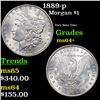 Image 1 : 1889-p Morgan Dollar $1 Grades Choice+ Unc