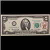 Image 2 : 1976 $2 Federal Reserve Note 1st Day of Issue, with Stamp Grades Gem CU
