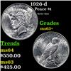 Image 1 : 1926-d Peace Dollar $1 Grades Select+ Unc
