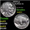 Image 1 : 1935-p Buffalo Nickel 5c Grades Choice+ Unc