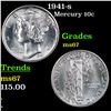 Image 1 : 1941-s Mercury Dime 10c Grades GEM++ Unc