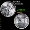 Image 1 : 1943-p Lincoln Cent 1c Grades GEM+ Unc