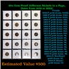 Image 1 : 20x Proof Jefferson Nickels in a Page, Dates from 1959 to 2005! Jefferson Nickel 5c Grades Brilliant