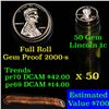 Image 1 : Proof Lincoln 1c roll, 2000-s 50 pcs