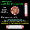 Image 1 : Shotgun Lincoln 1c roll, 1967-p 50 pcs Bank Wrapper.