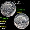 Image 1 : 1937-p Buffalo Nickel 5c Grades Select Unc