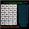 Image 1 : 20x Proof Jefferson Nickels in a Page, Dates from 1959 to 2005! Jefferson Nickel 5c Grades Brilliant