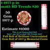 Image 1 : Shotgun Lincoln 1c roll, 1977-p 50 pcs Bank Wrapper.