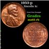 Image 1 : 1953-p Lincoln Cent 1c Grades GEM Unc RB