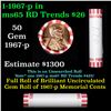 Image 1 : Shotgun Lincoln 1c roll, 1967-p 50 pcs Bank Wrapper.