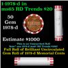 Image 1 : Shotgun Lincoln 1c roll, 1978-d 50 pcs Bank Wrapper.