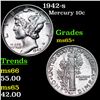 Image 1 : 1942-s Mercury Dime 10c Grades GEM+ Unc