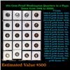 Image 1 : 20x Proof Washington Quarters in a Page, Dates from 1968 to 2009! Washington Quarter 25c Grades Bril