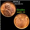 Image 1 : 1944-p Lincoln Cent 1c Grades Gem+ Unc RB