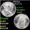 Image 1 : 1923-p Peace Dollar $1 Grades Choice+ Unc