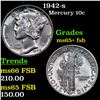 Image 1 : 1942-s Mercury Dime 10c Grades GEM+ FSB