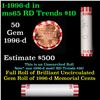 Image 1 : Shotgun Lincoln 1c roll, 1996-d 50 pcs Bank Wrapper.