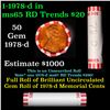 Image 1 : Shotgun Lincoln 1c roll, 1978-d 50 pcs Bank Wrapper.