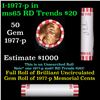 Image 1 : Shotgun Lincoln 1c roll, 1977-p 50 pcs Bank Wrapper.
