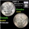 Image 1 : 1887-s Morgan Dollar $1 Graded ms64 By SEGS