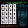 Image 1 : 20x Proof Jefferson Nickels in a Page, Dates from 1959 to 2005! Jefferson Nickel 5c Grades Brilliant