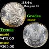 Image 1 : 1884-o Morgan Dollar $1 Grades GEM+ Unc
