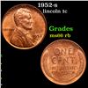 Image 1 : 1952-s Lincoln Cent 1c Grades GEM+ Unc RB