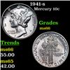 Image 1 : 1941-s Mercury Dime 10c Grades GEM+ Unc