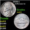 Image 1 : 1938-s Jefferson Nickel 5c Grades Choice Unc