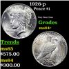 Image 1 : 1926-p Peace Dollar $1 Grades Choice+ Unc