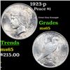 Image 1 : 1923-p Peace Dollar $1 Grades GEM Unc