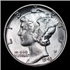Image 2 : 1943-p Mercury Dime 10c Grades GEM++ Unc