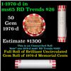 Image 1 : Shotgun Lincoln 1c roll, 1976-d 50 pcs Bank Wrapper.