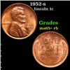 Image 1 : 1952-s Lincoln Cent 1c Grades Gem+ Unc RB