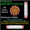Image 1 : Shotgun Lincoln 1c roll, 1978-d 50 pcs Bank Wrapper.
