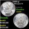 Image 1 : 1889-p Morgan Dollar $1 Grades Choice+ Unc