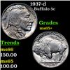 Image 1 : 1937-d Buffalo Nickel 5c Grades GEM+ Unc