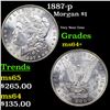 Image 1 : 1887-p Morgan Dollar $1 Grades Choice+ Unc