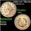 Image 1 : 1883 n/c "Racketeer Nickel" Liberty Nickel 5c Grades vf++