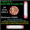 Image 1 : Shotgun Lincoln 1c roll, 1962-d 50 pcs Bank Wrapper.
