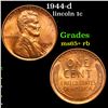 Image 1 : 1944-d Lincoln Cent 1c Grades Gem+ Unc RB